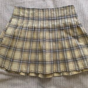 Yellow plaid skirt